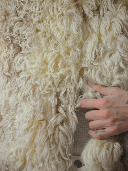 1970's Shaggy Curly Lamb Fur Vest