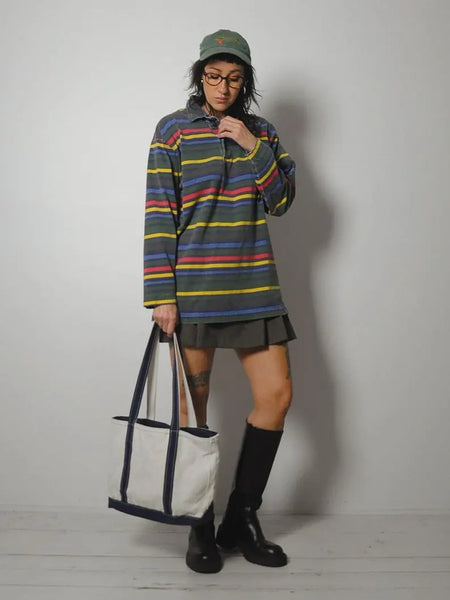 90's J.Crew Rugby Stripe Polo