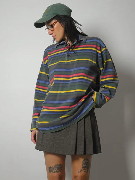 90's J.Crew Rugby Stripe Polo