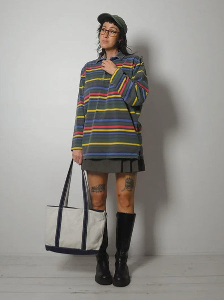90's J.Crew Rugby Stripe Polo