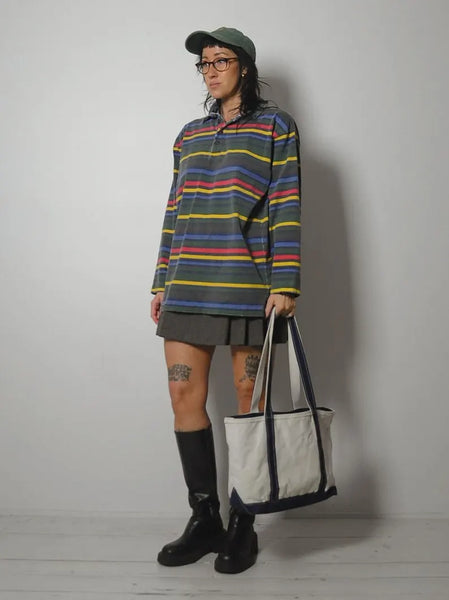 90's J.Crew Rugby Stripe Polo