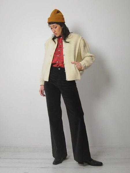 1980's Irish Wool Cardigan Sweater