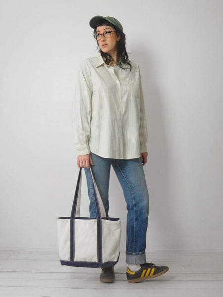 90's LL Bean Pinstriped Unisex Shirt
