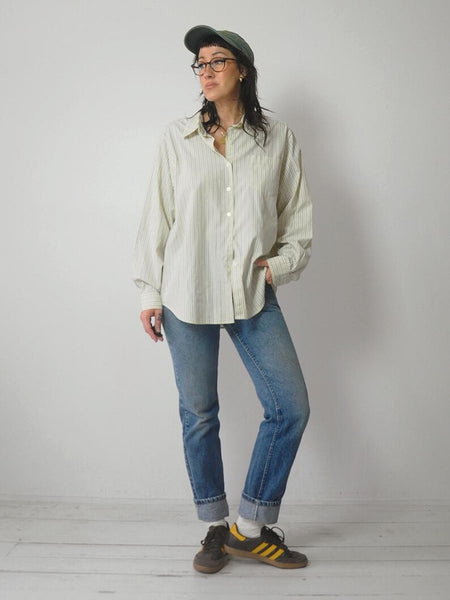 90's LL Bean Pinstriped Unisex Shirt