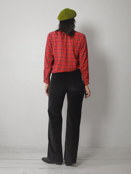 1970's Soft Plaid Red Flannel