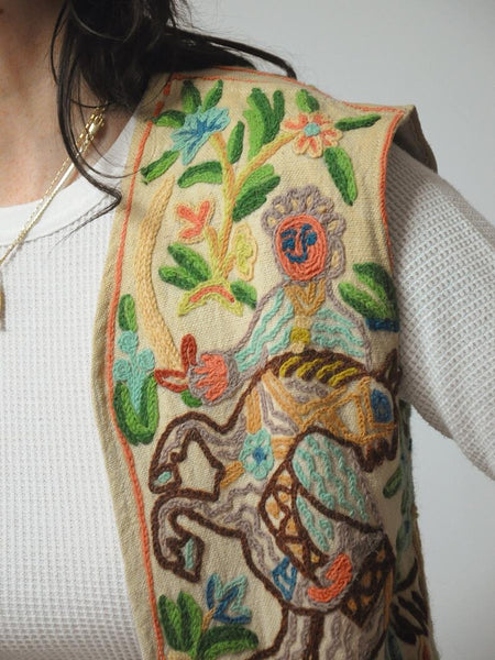 1970's Rare Tapestry Embroidered Vest