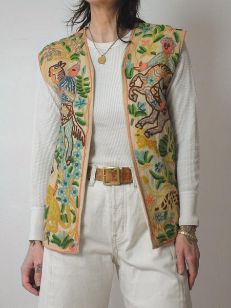 1970's Rare Tapestry Embroidered Vest