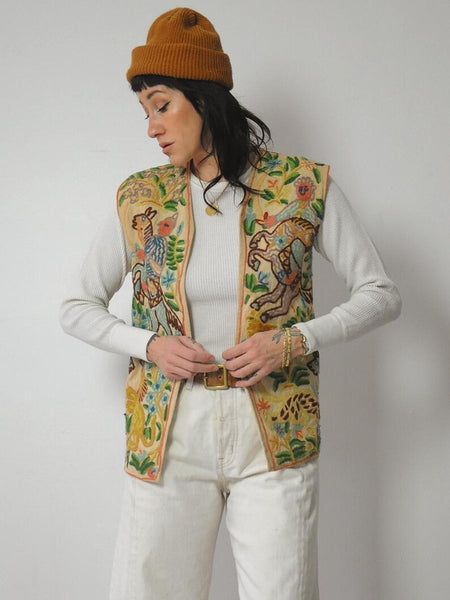 1970's Rare Tapestry Embroidered Vest