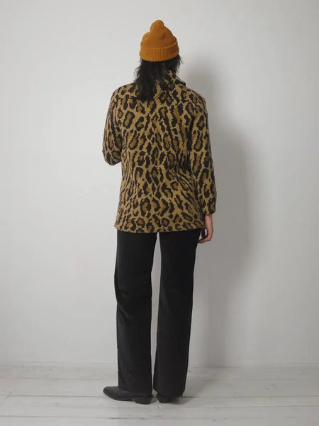 1980's Ralph Lauren Leopard Cardigan