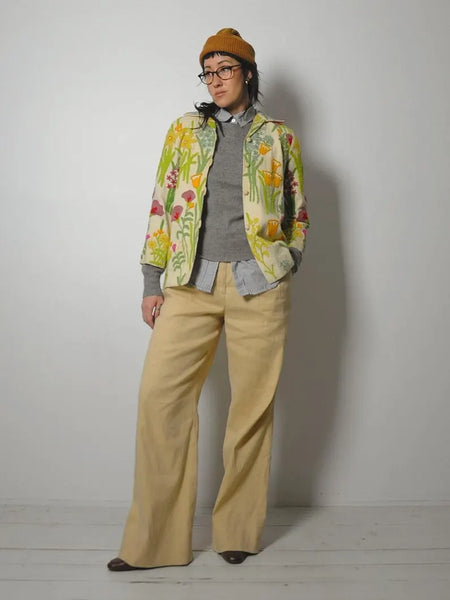 1970's Wool Embroidered Floral Jacket