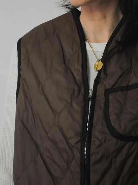 1970's Brown Quilted Hunting Vest