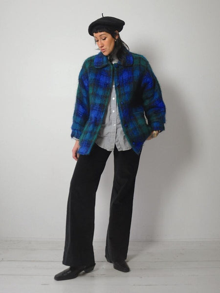 1980's Mohair Irish Plaid Coat