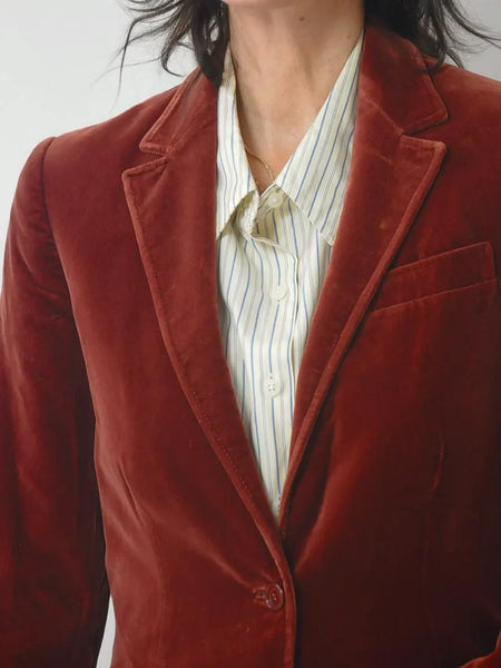 1970's Merlot Velvet Blazer