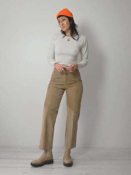 1970's Tan Suede Pants