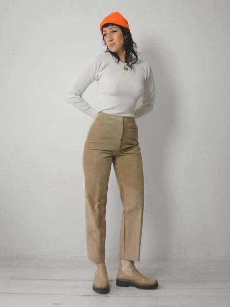 1970's Tan Suede Pants