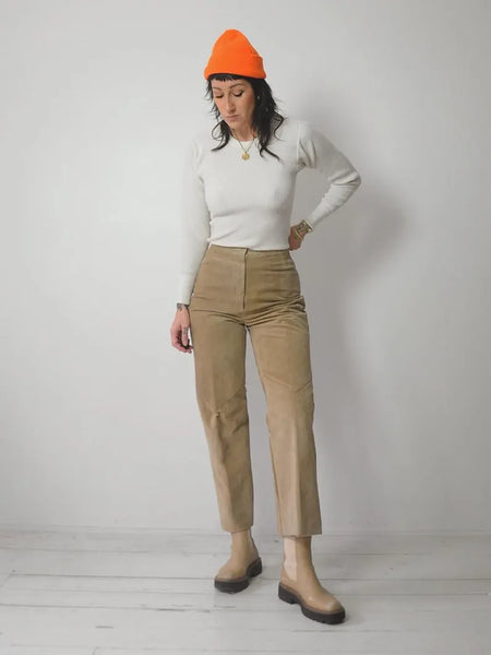 1970's Tan Suede Pants