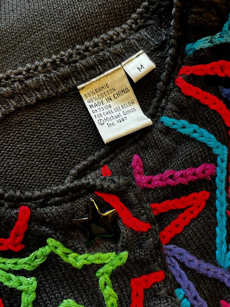 1990's Michael Simon Star Cardigan