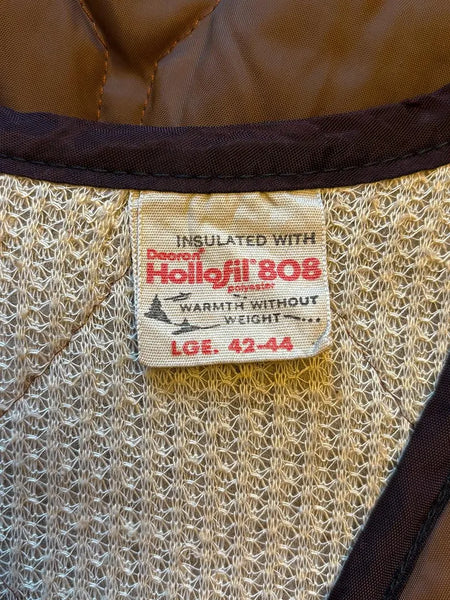 1970's Brown Quilted Hunting Vest