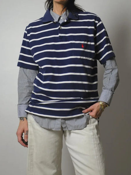 1980's Striped Ralph Lauren Polo