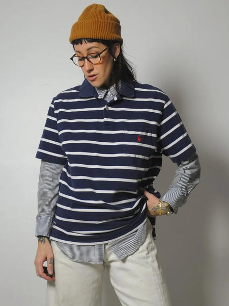 1980's Striped Ralph Lauren Polo