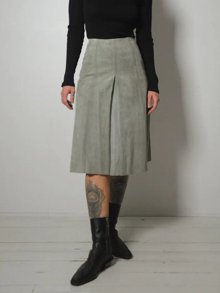 1970's Seafoam Suede Skirt