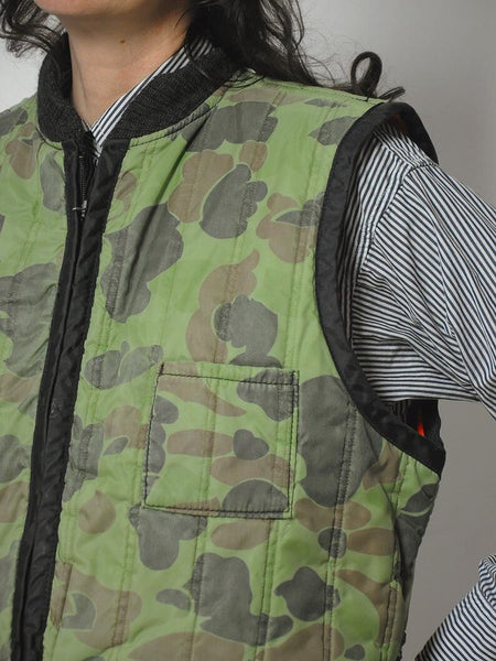 1970's Camouflage Quilted Hunting Vest