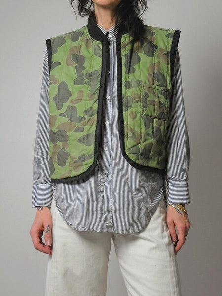 1970's Camouflage Quilted Hunting Vest