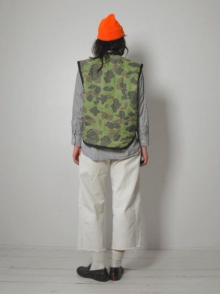 1970's Camouflage Quilted Hunting Vest