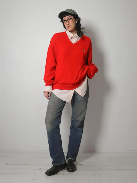 1980's Red Lacoste Sweater