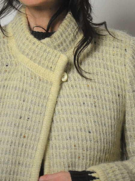 1980's Waffle Knit Cardigan Jacket