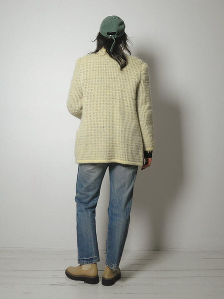 1980's Waffle Knit Cardigan Jacket