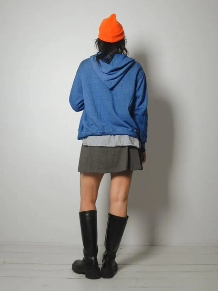 1980's Faded Blue Zip up Hoodie