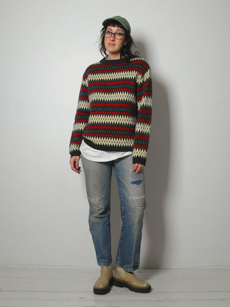 1950's Swiss Fairisle Striped Sweater