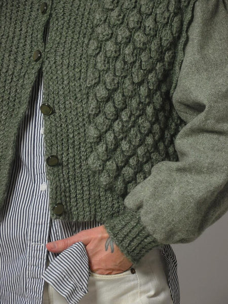 1970's Bubble Knit Sweater Jacket