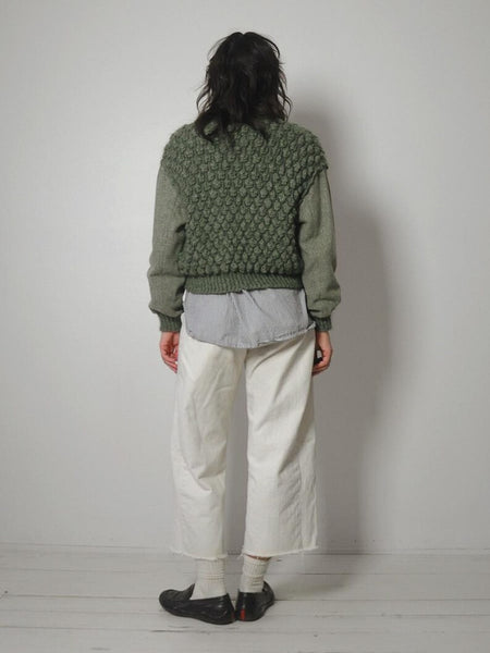 1970's Bubble Knit Sweater Jacket