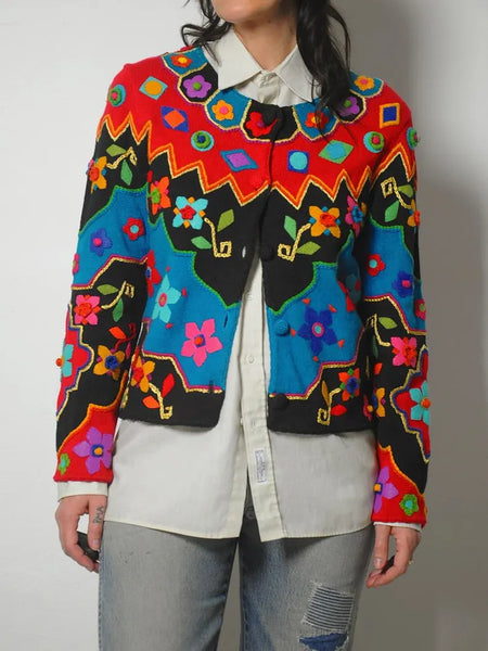 1990's Michael Simon Art Cardigan