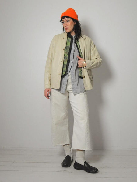 1960's Ivory Leather Jacket