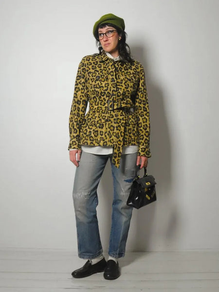 80's Ralph Lauren Leopard Linen Jacket