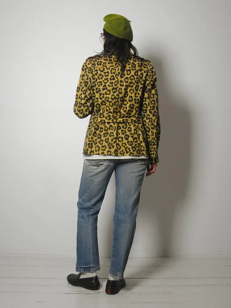 80's Ralph Lauren Leopard Linen Jacket