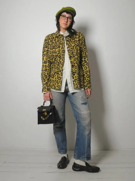 80's Ralph Lauren Leopard Linen Jacket