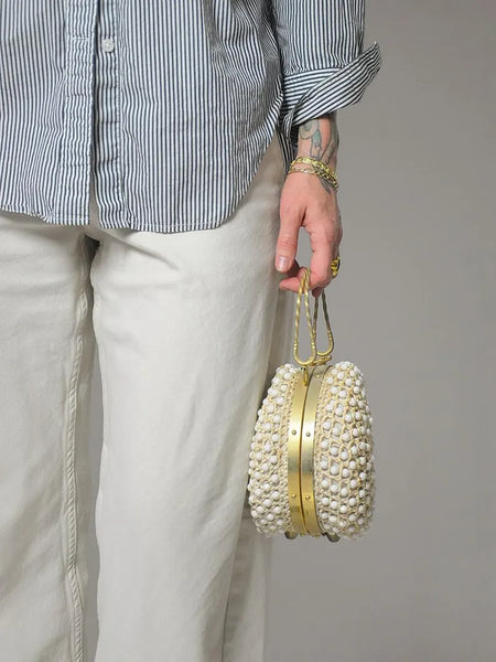 1960's Italian Beaded Box Bag