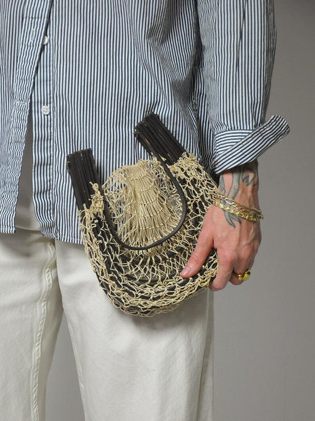 1960's Japanese Folding Net Basket Purse