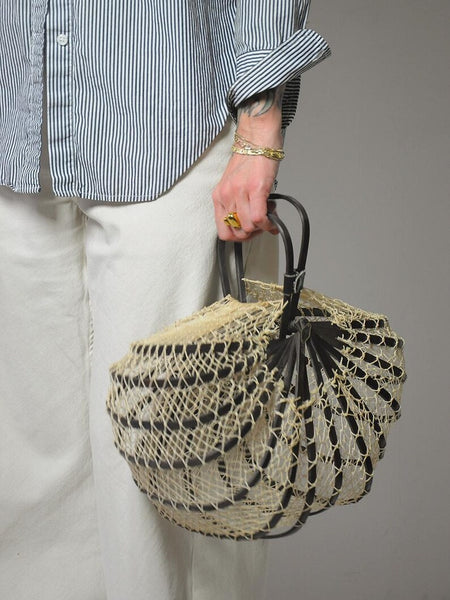 1960's Japanese Folding Net Basket Purse