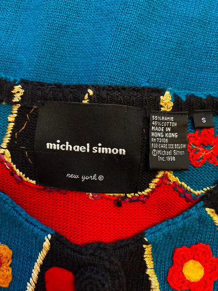1990's Michael Simon Art Cardigan