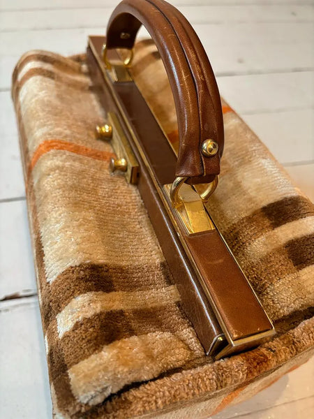 1960's Plaid Carpet Doctor Bag