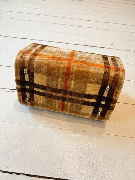 1960's Plaid Carpet Doctor Bag