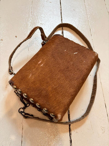 1970's Pony Hair Studded Box Purse