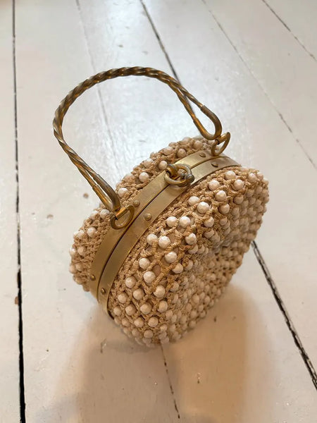 1960's Italian Beaded Box Bag