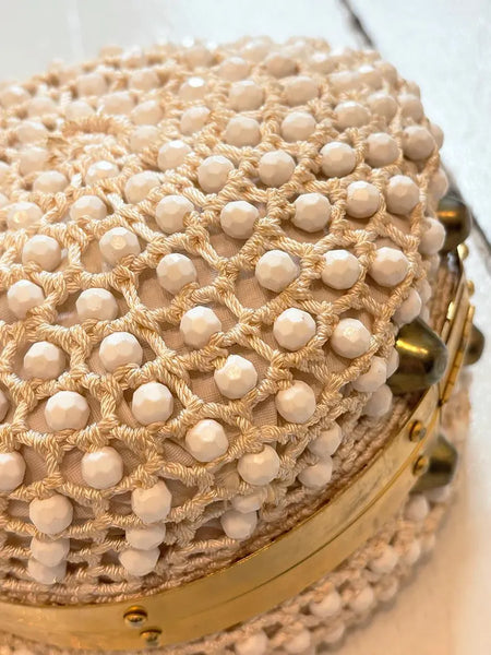 1960's Italian Beaded Box Bag