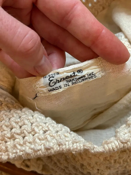 1970's Crochet Wooden Purse